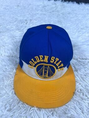 Golden State Warriors Hat Cap Snap Back Blue Yellow NBA Basketball Mens One Size